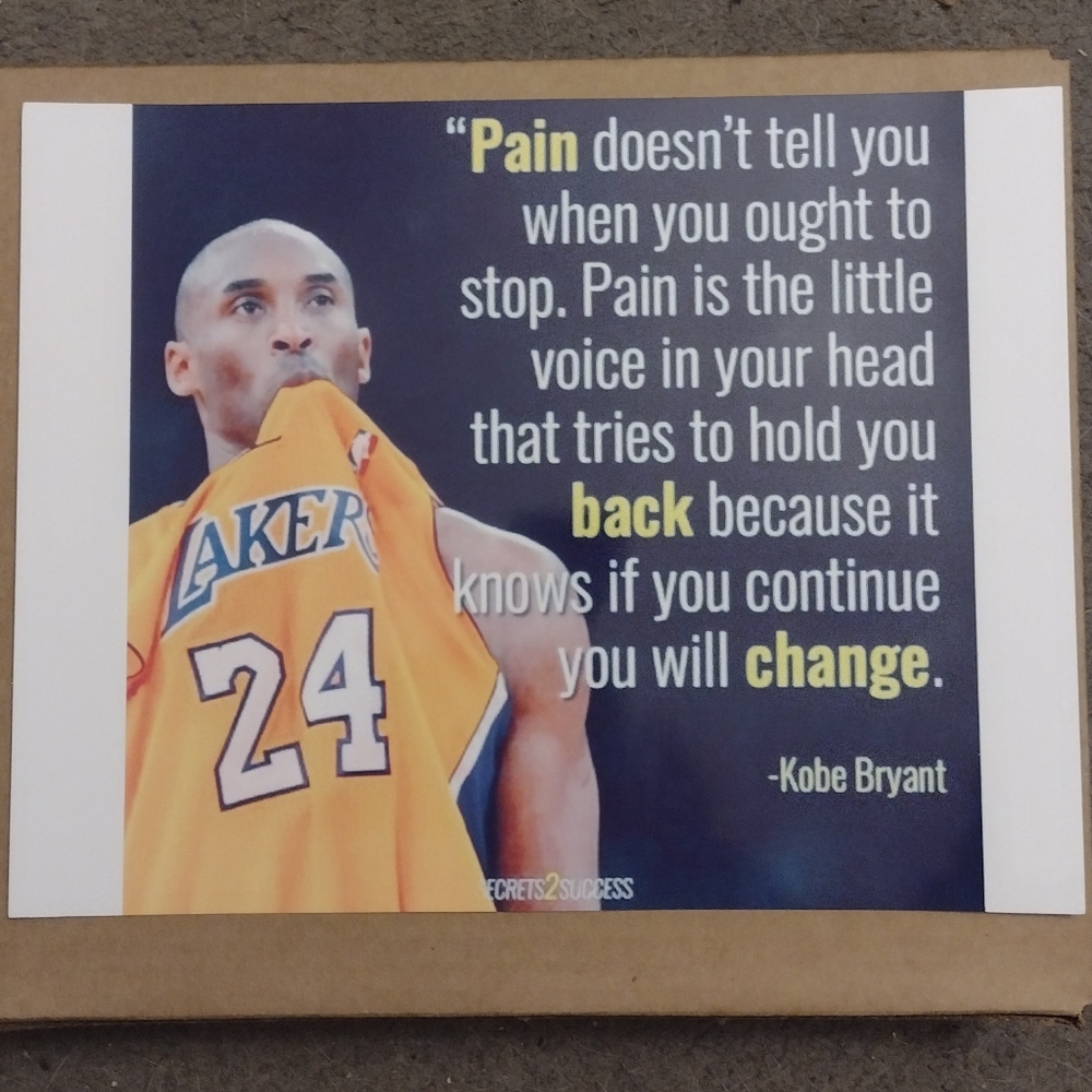 KOBE BRYANT LAKERS MOTIVATIONAL BASKETBALL 8.5x11 ULTRA PREMIUM GLOSSY POSTER